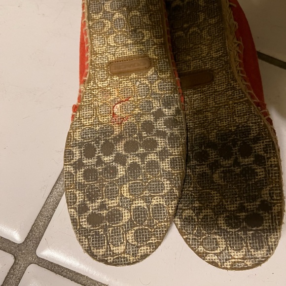 Coach Orange Red Espadrilles Flats - Picture 4 of 4